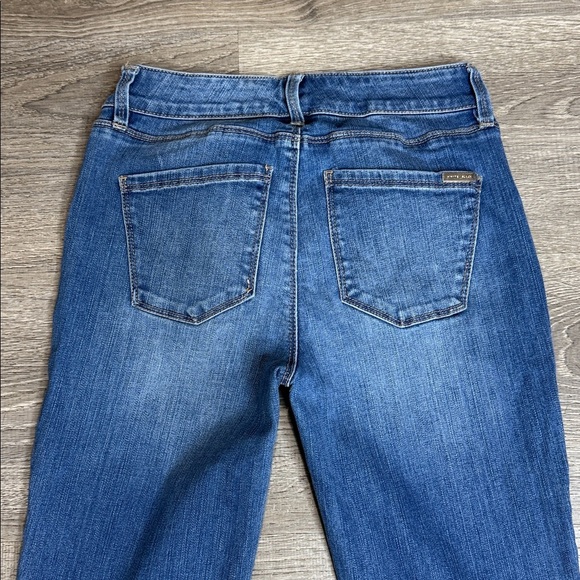 WHBM The Skinny Ankle Jeans Button Hem Blue Sz 0 - Picture 4 of 11
